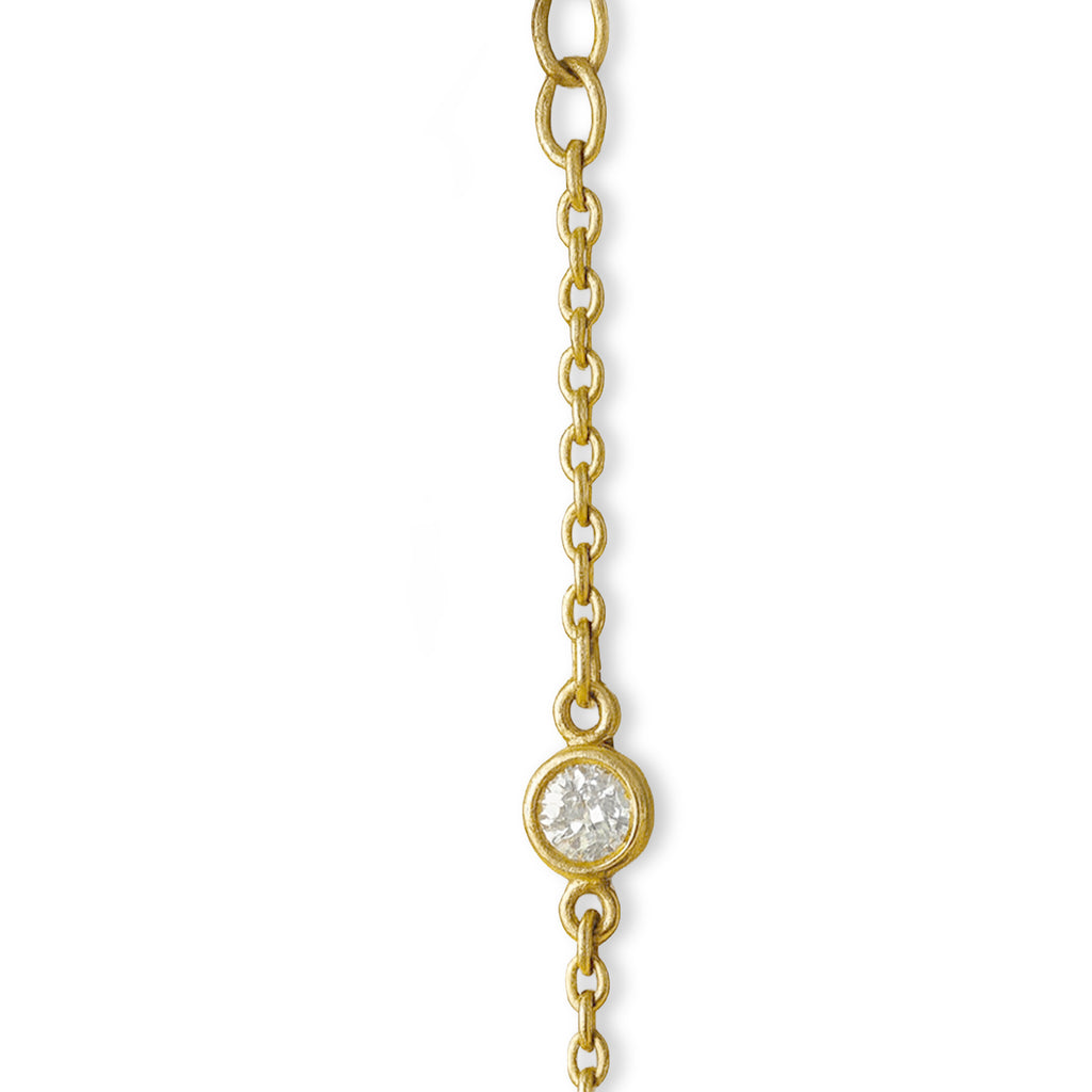 Bezel Set Diamond Chain Necklace