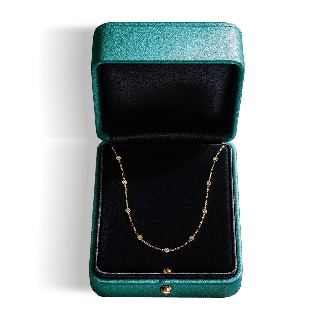 Bezel Set Diamond Chain Necklace