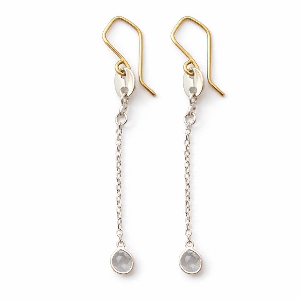 Raw Diamond Chain Earrings