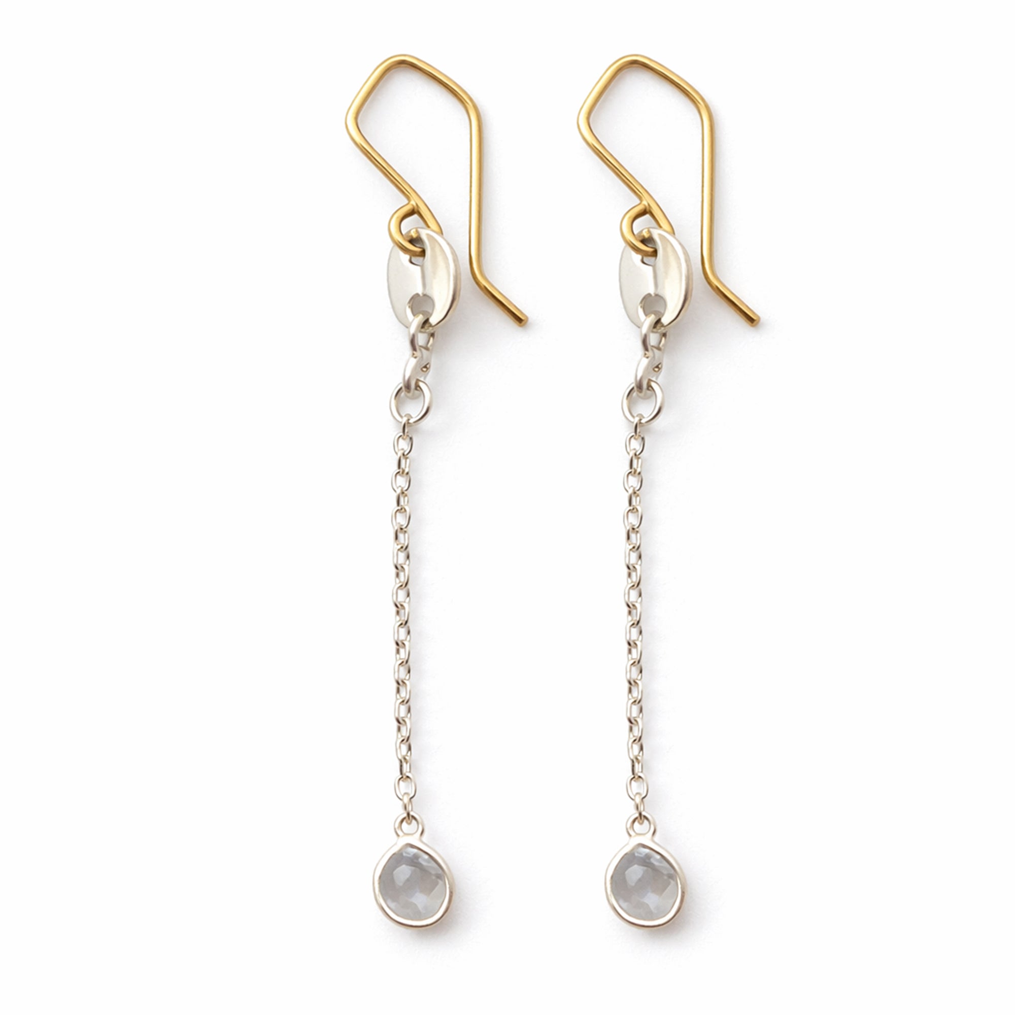 Raw Diamond Chain Earrings