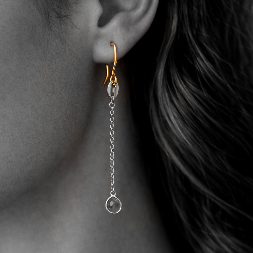 Raw Diamond Chain Earrings