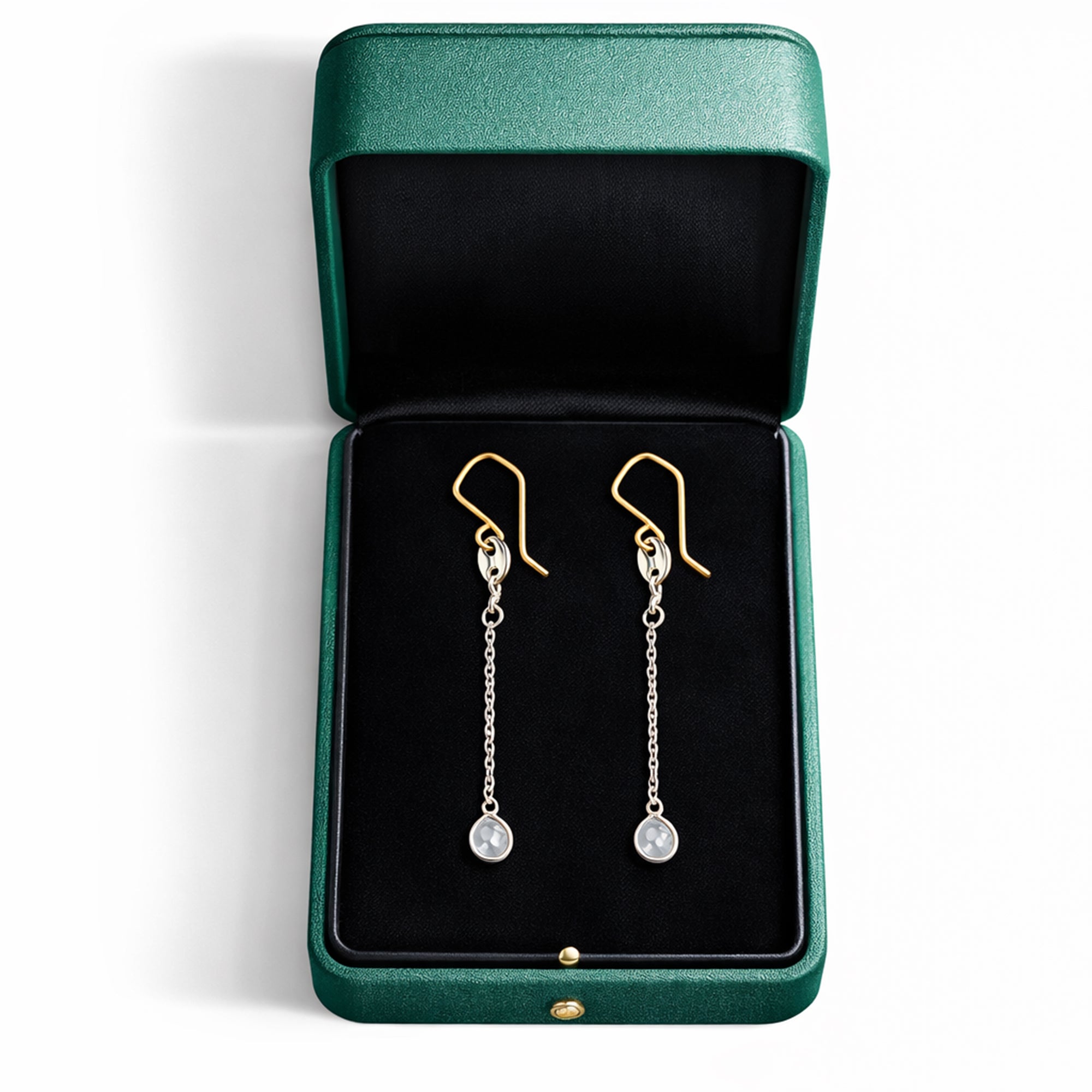 Raw Diamond Chain Earrings