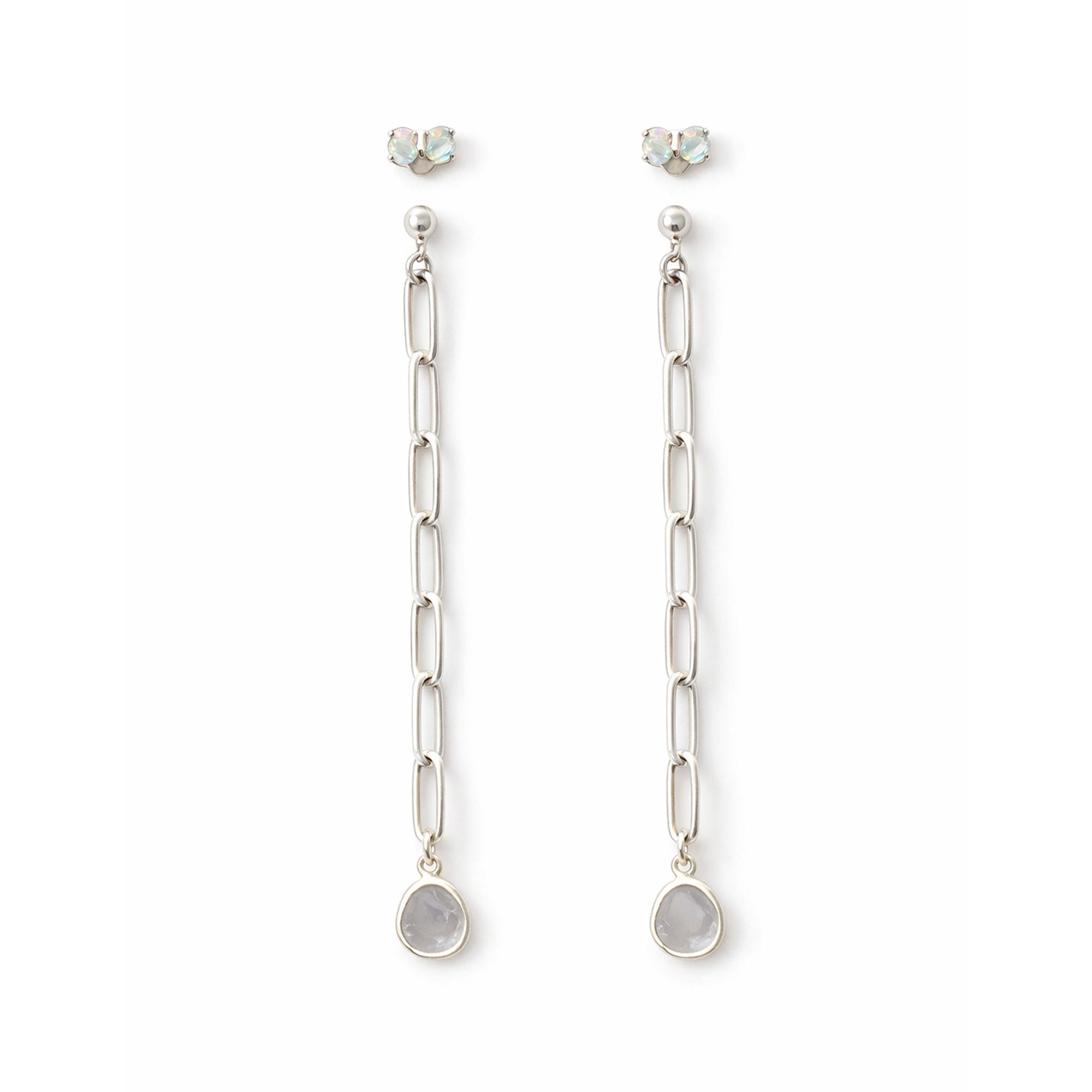 Raw Diamond Dangle Earrings