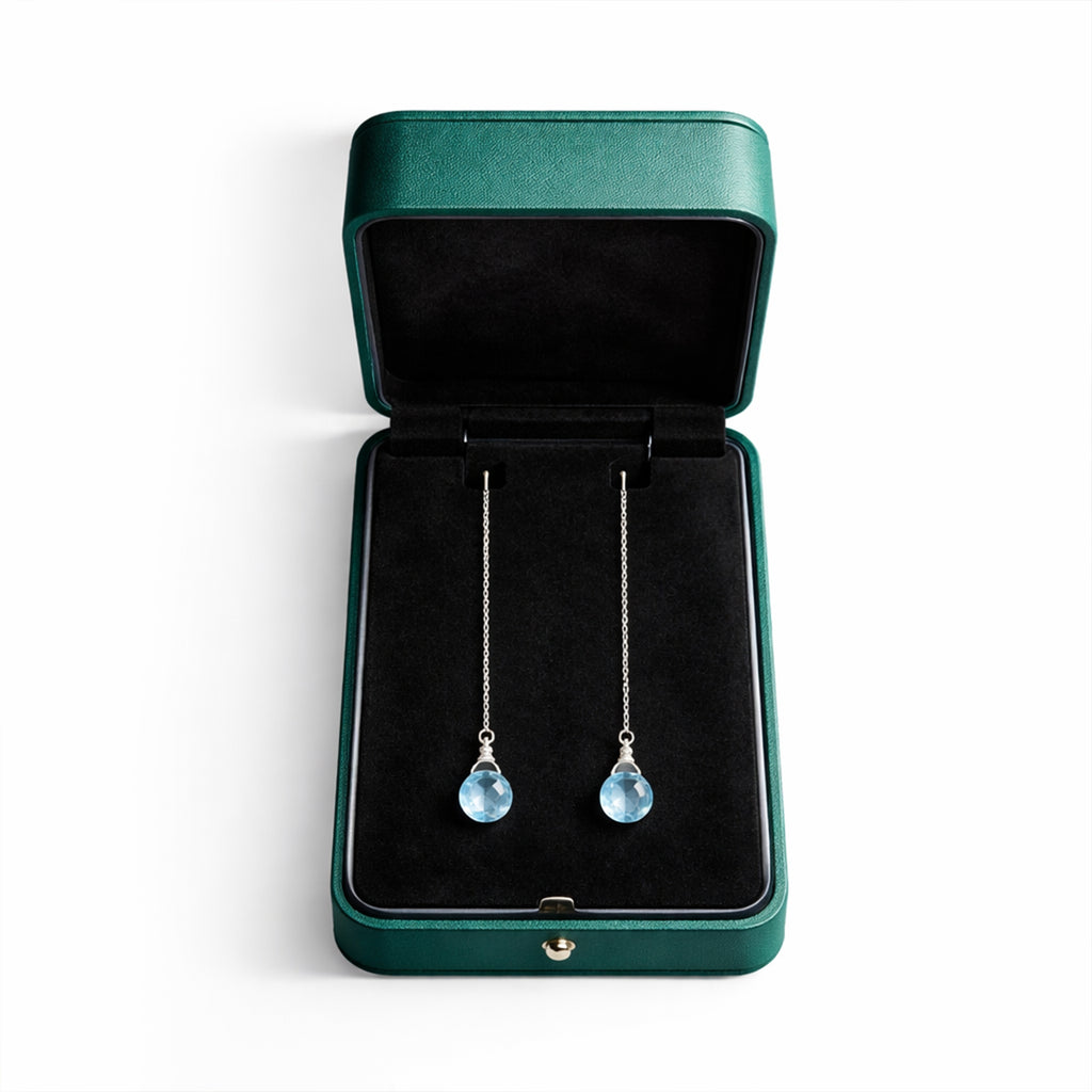 Green Amethyst Drop Earrings