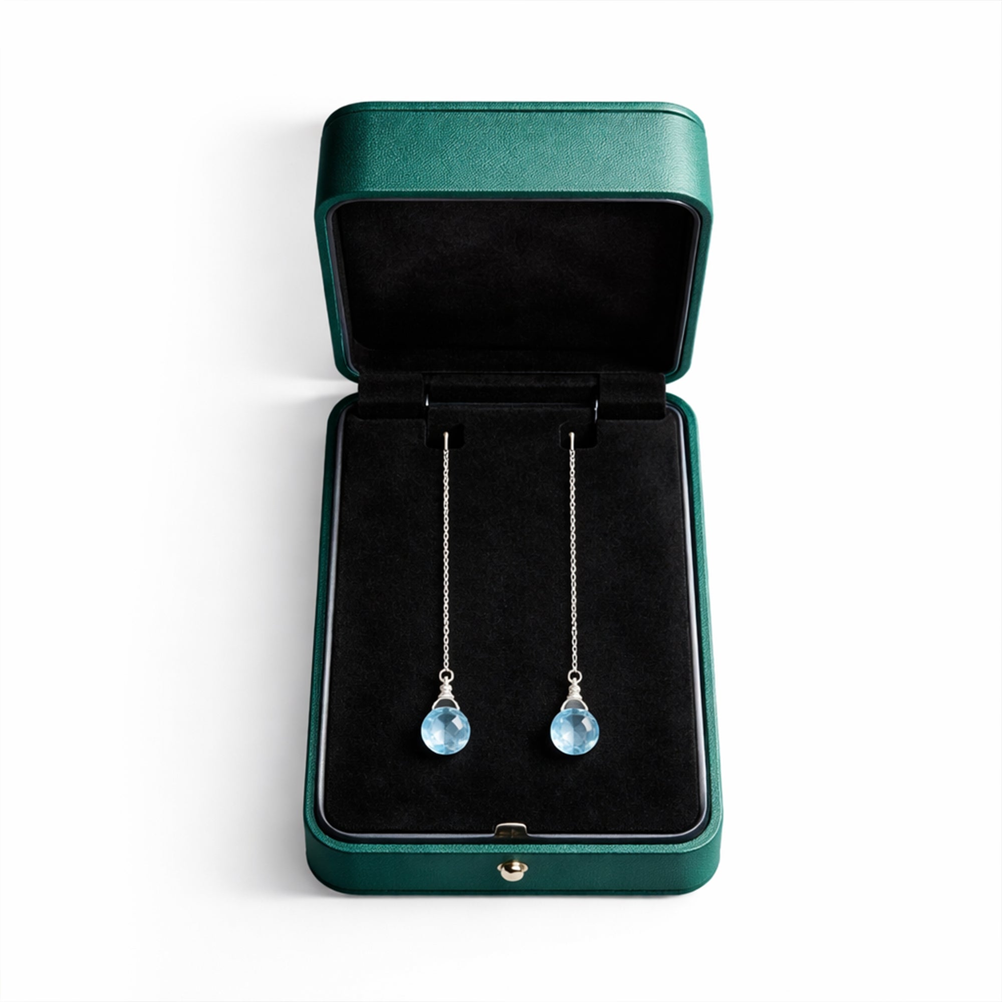 Green Amethyst Drop Earrings
