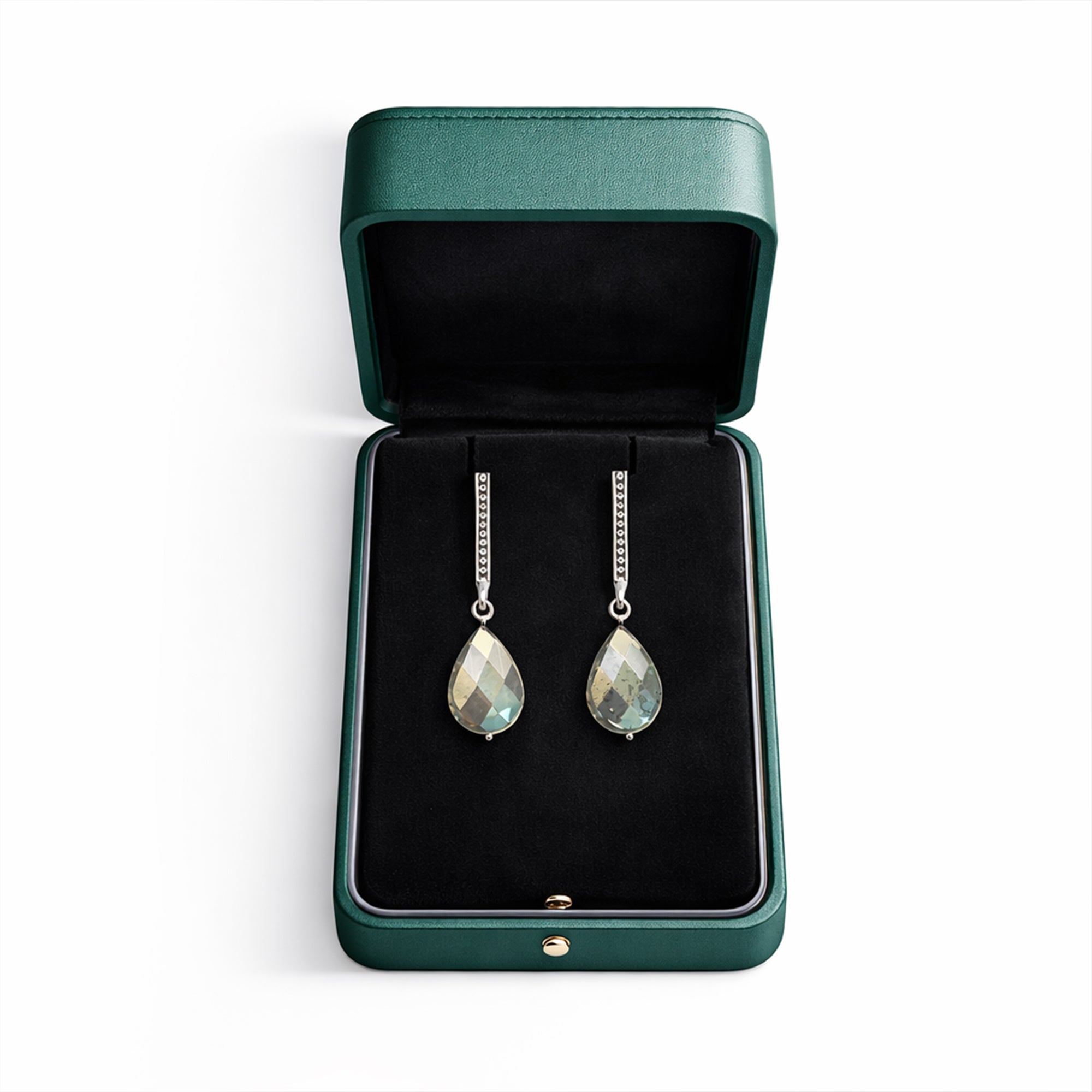 Black Spinel Pyrite Earrings