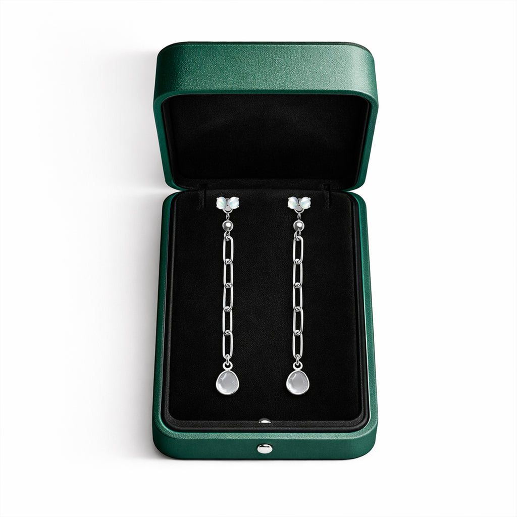 Raw Diamond Dangle Earrings