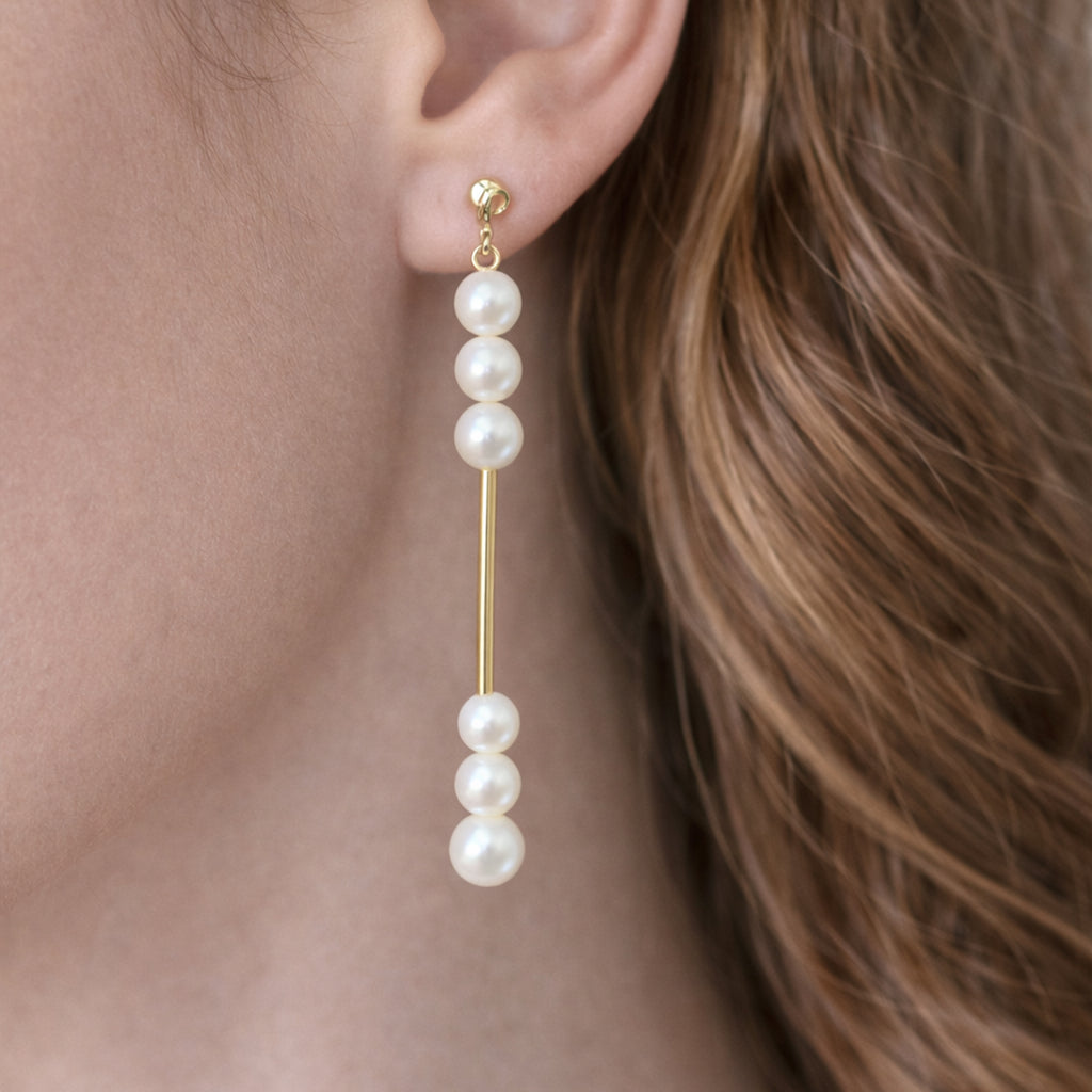 Pearl Bar Earrings