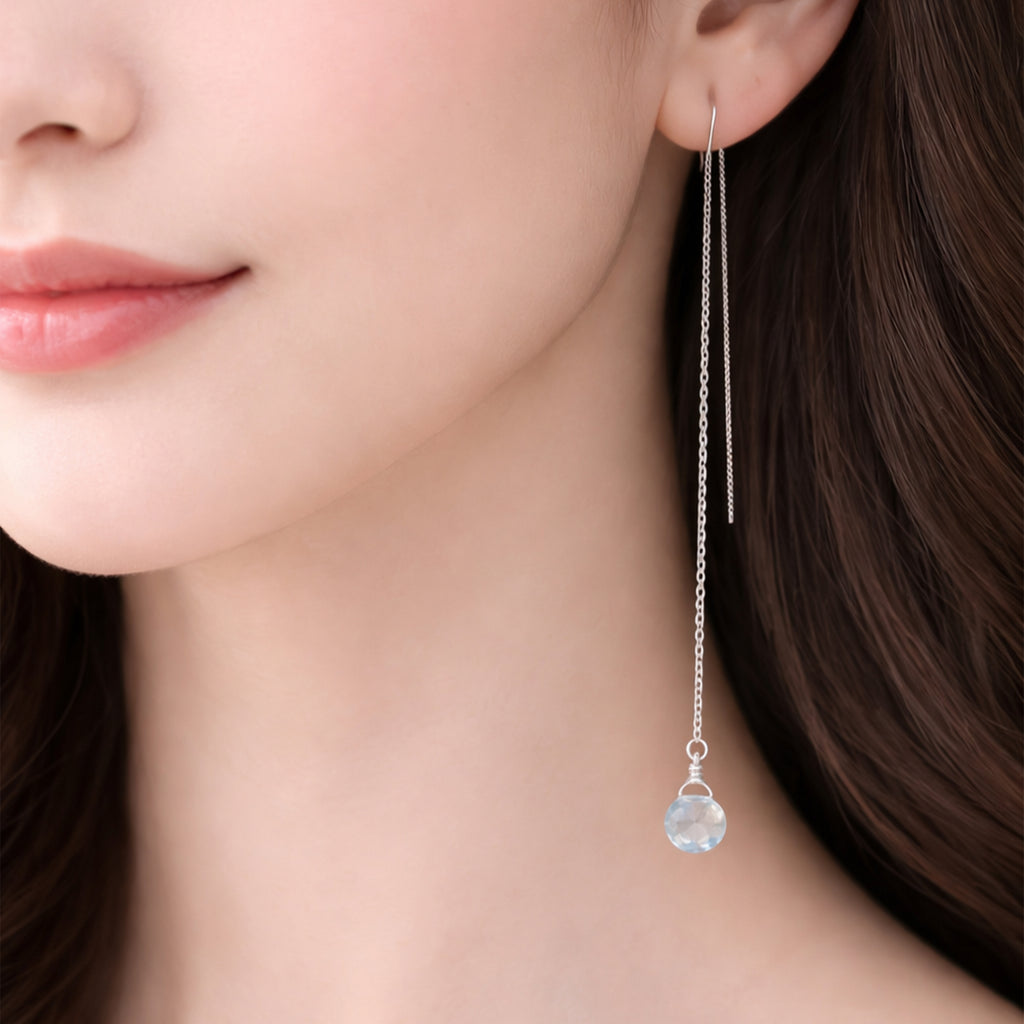 Green Amethyst Drop Earrings