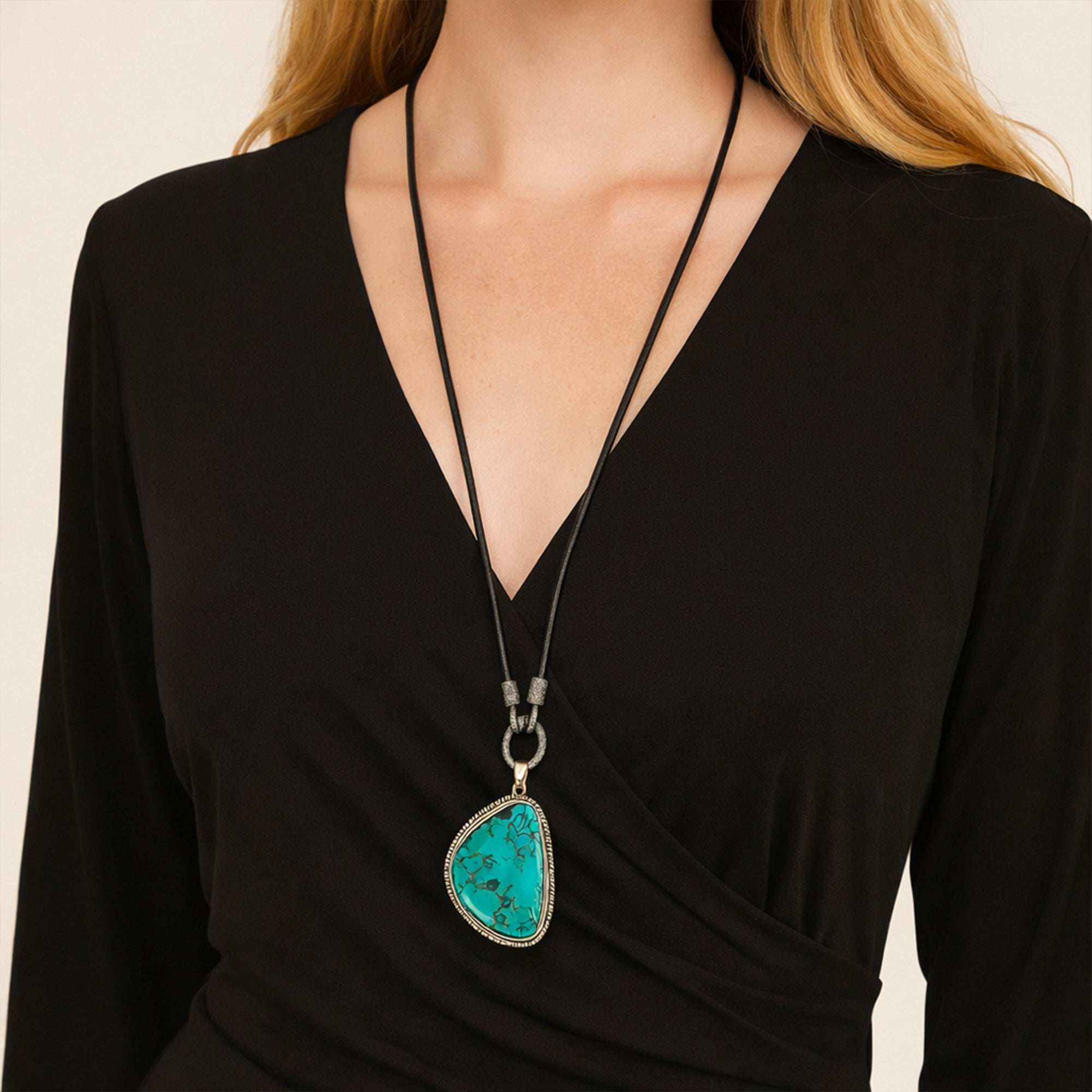 Turquoise Stone Pendant Necklace