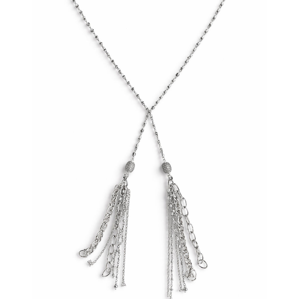 Hematite tassel necklace
