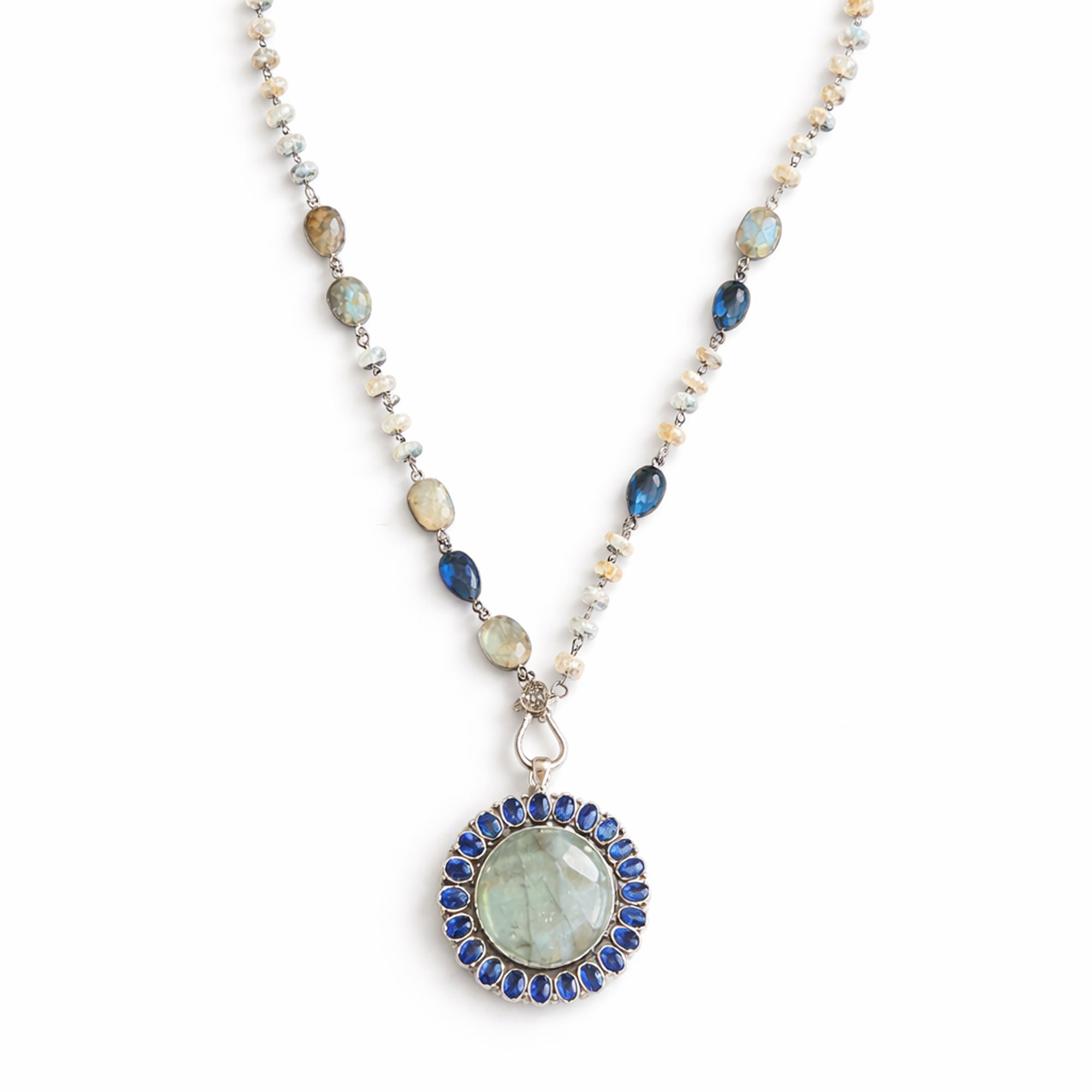 Labradorite & London Blue Quartz Necklace