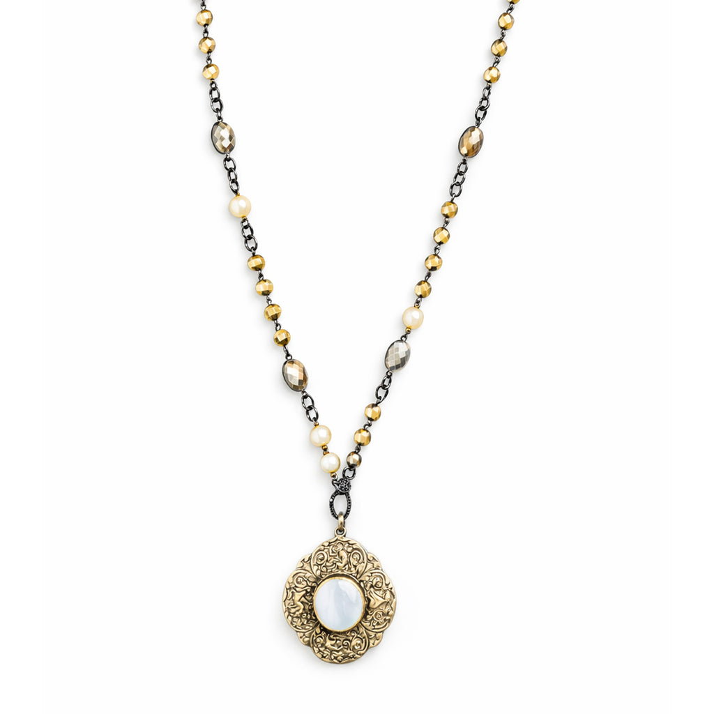 Coin Pearl Pendant Necklace