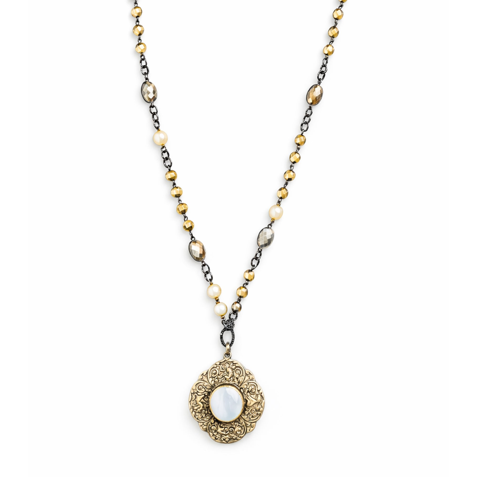 Coin Pearl Pendant Necklace