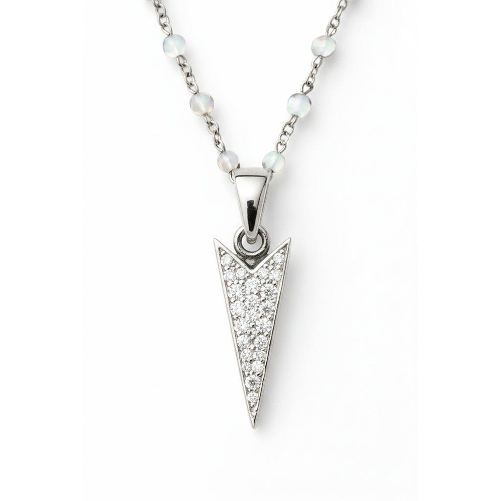 Pave Diamond Arrowhead Necklace
