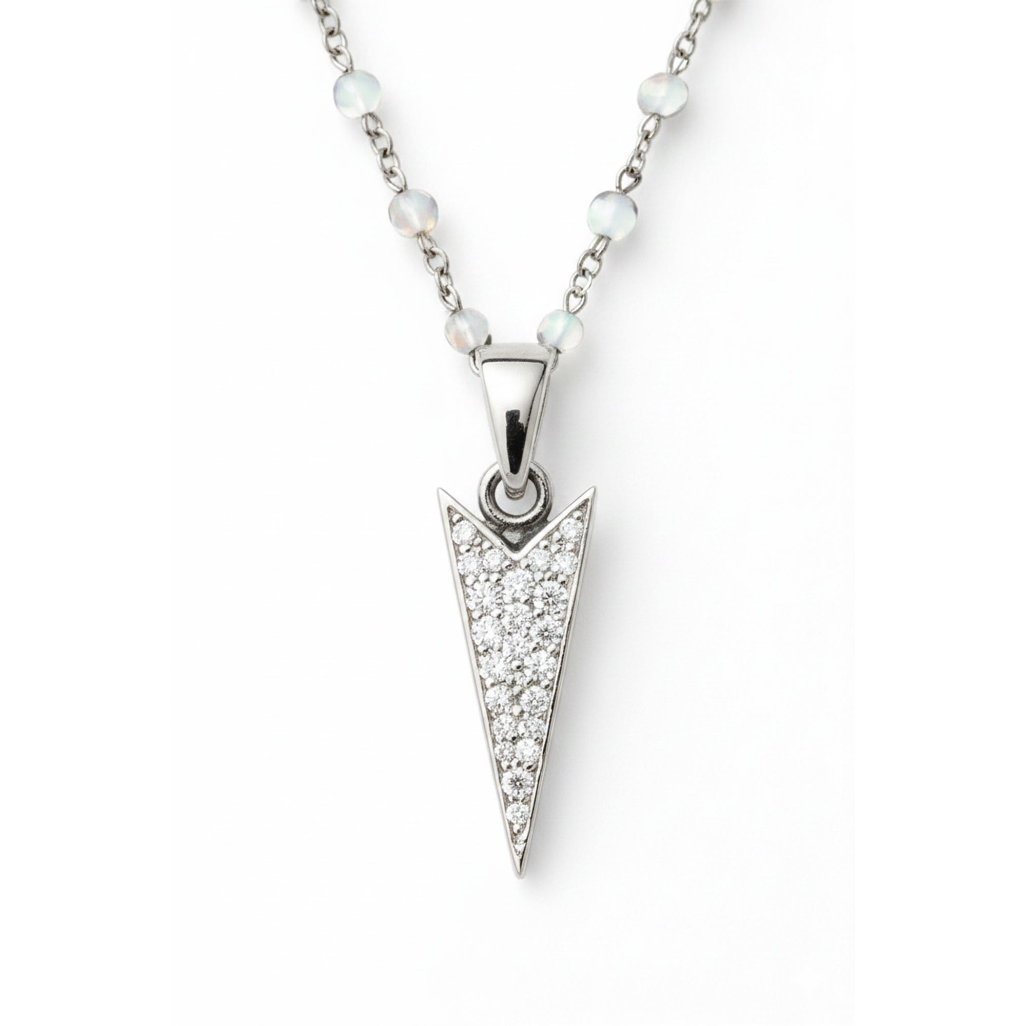 Pave Diamond Arrowhead Necklace