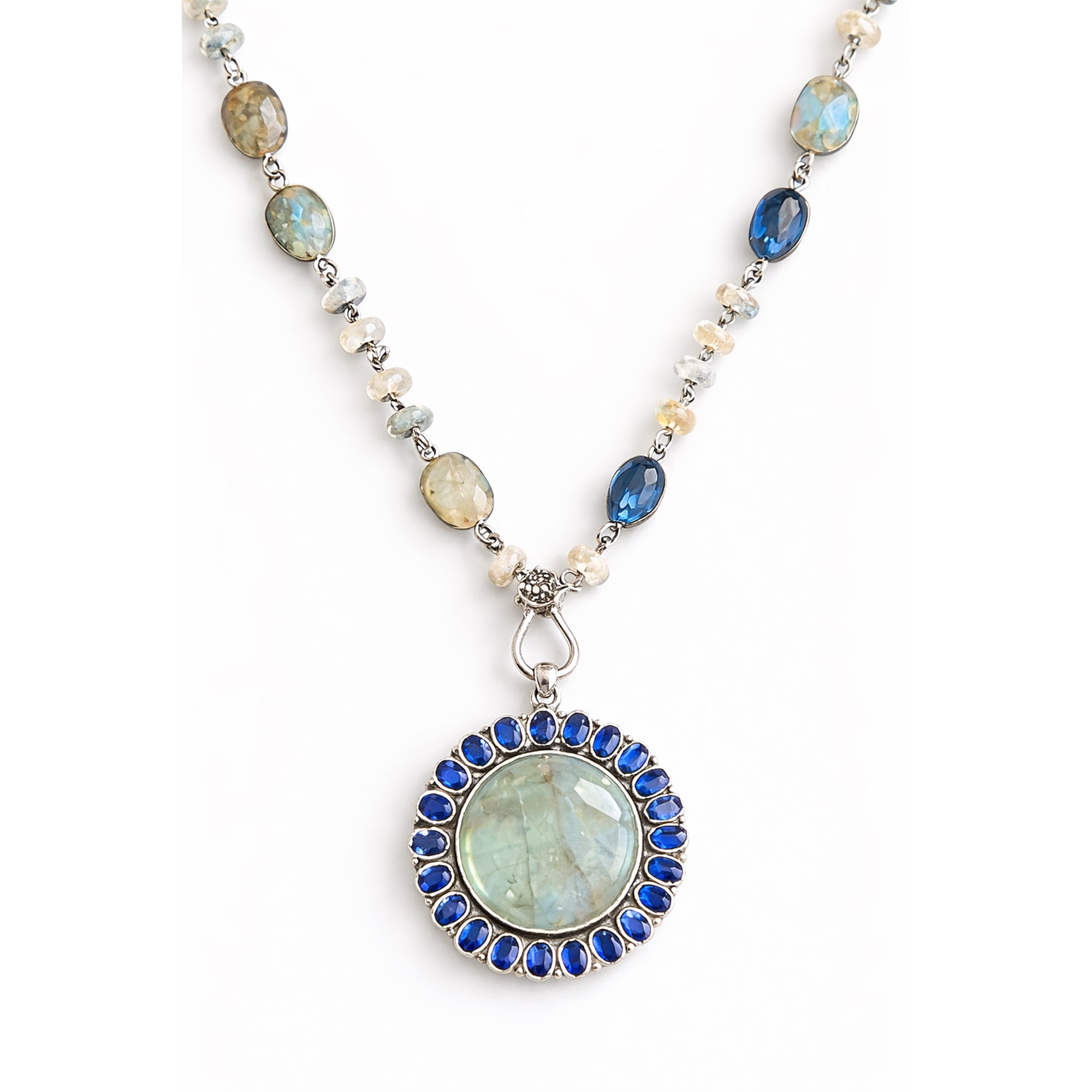 Labradorite & London Blue Quartz Necklace