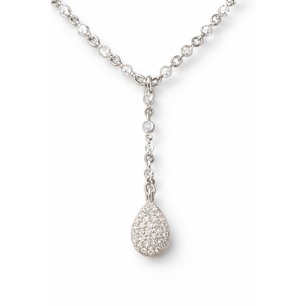 Pave Diamond Teardrop Necklace