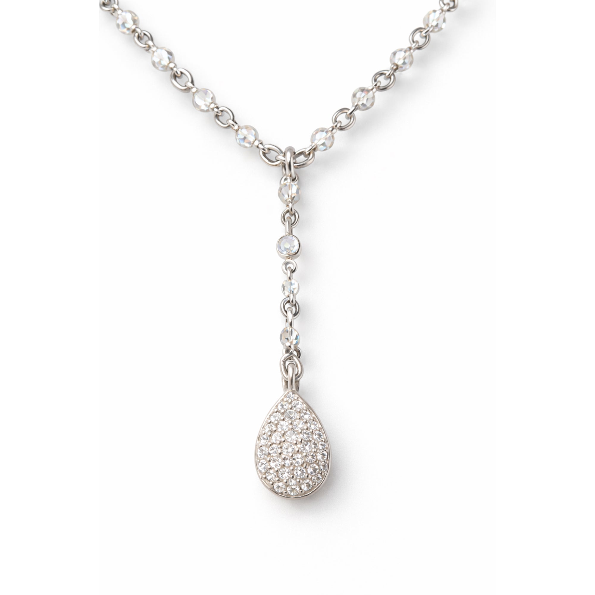 Pave Diamond Teardrop Necklace
