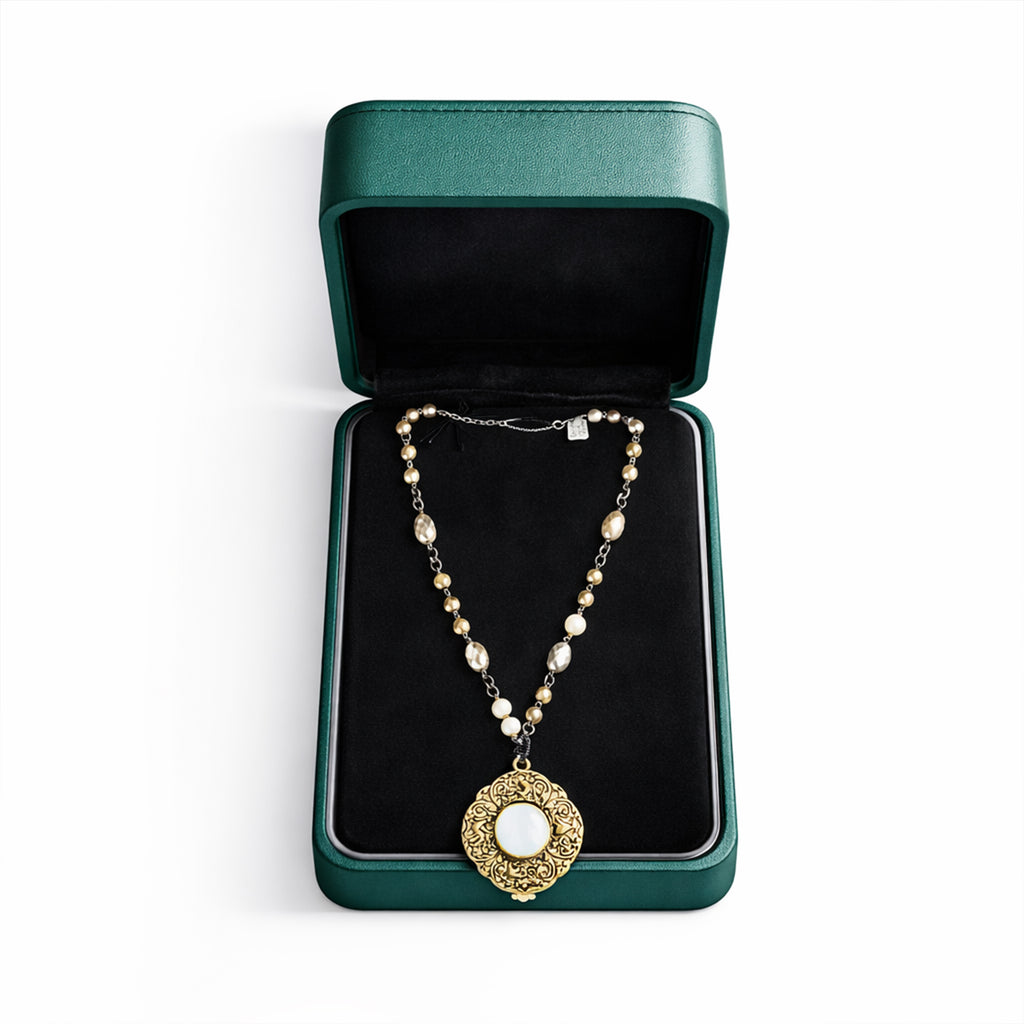 Coin Pearl Pendant Necklace