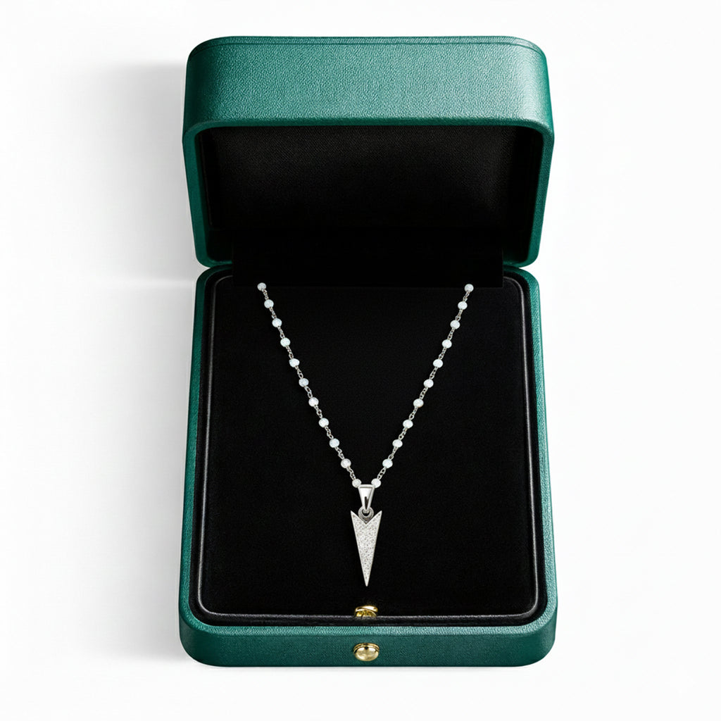 Pave Diamond Arrowhead Necklace